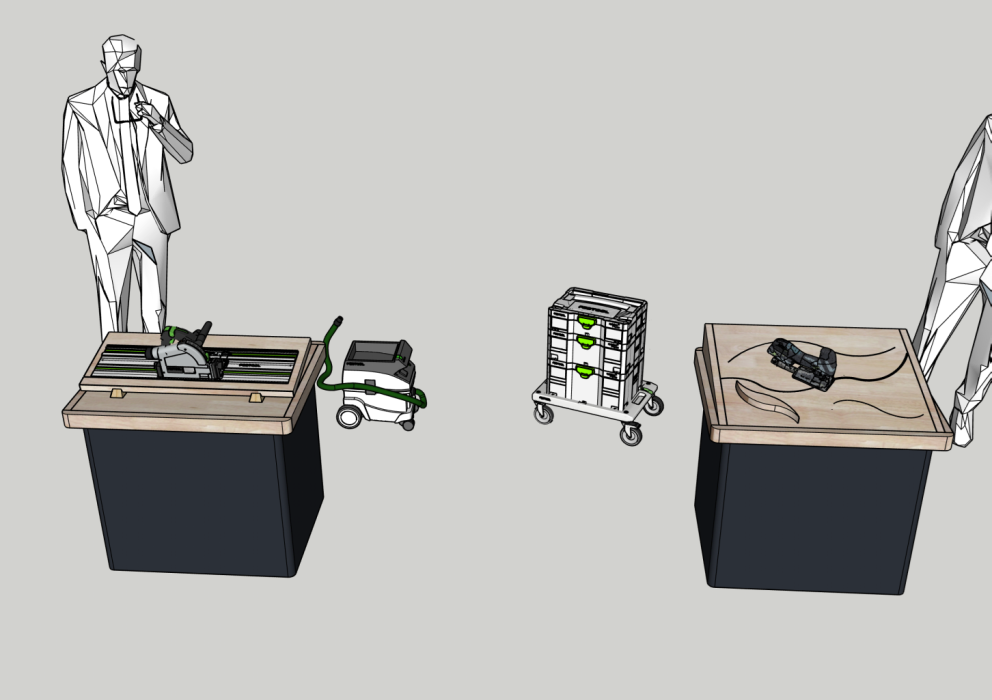 FESTOOL 공구 전시대 원목 맞춤 제작 이미지 10